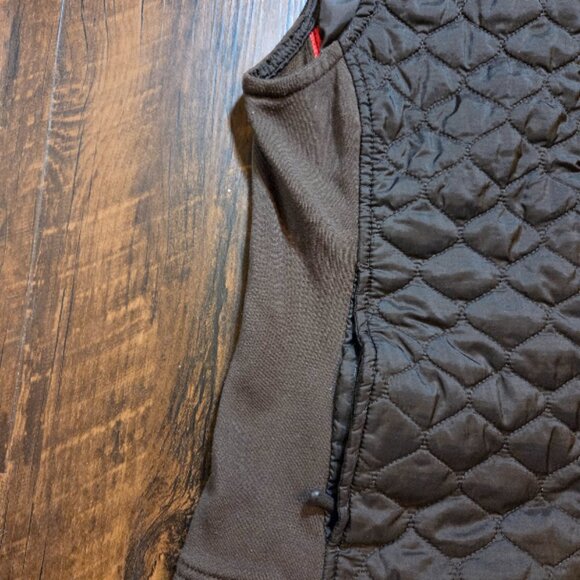 LL Bean Vest Quilted Brown Size Small Zipper pockets - Picture 2 of 4